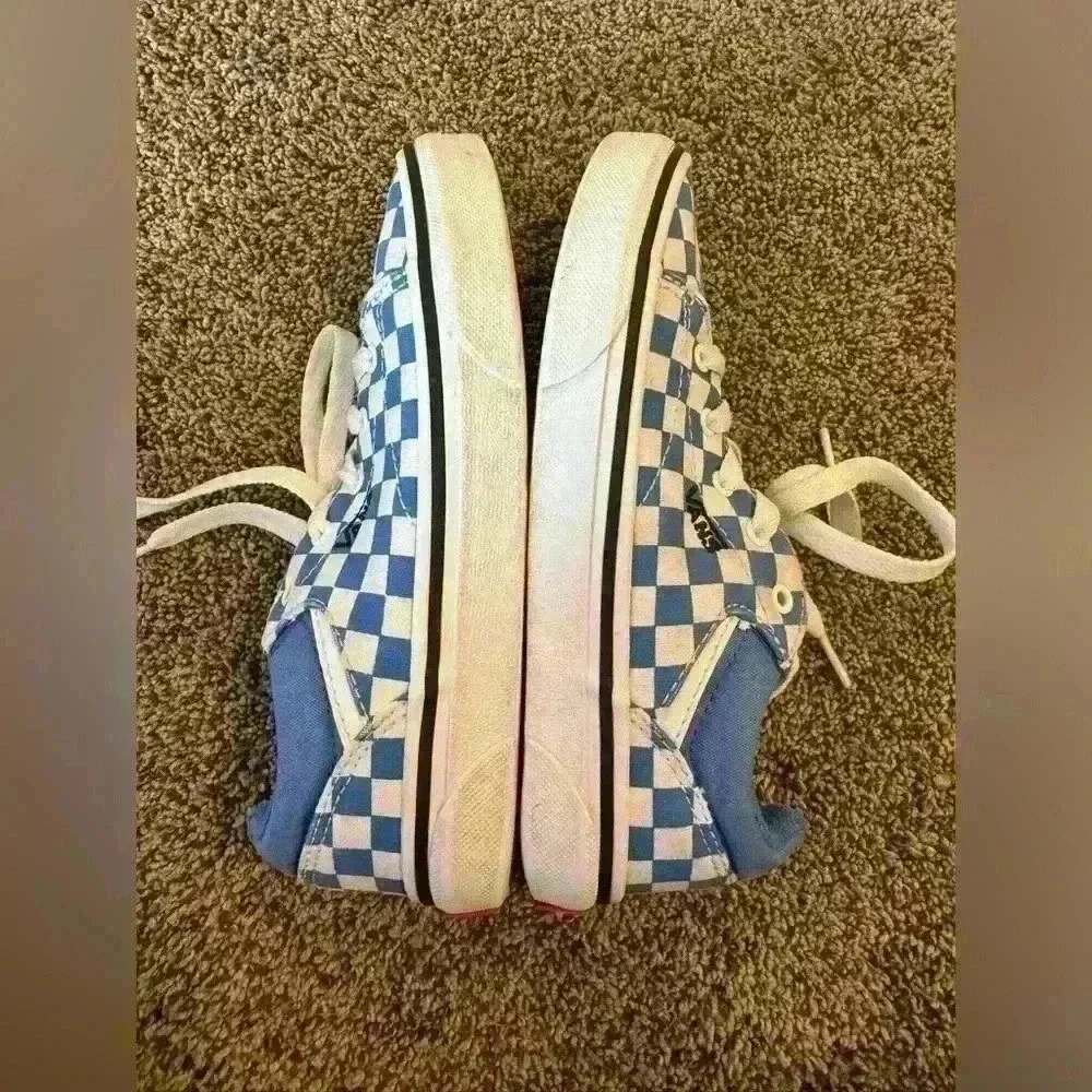Vans shoes youth size 2 blue white